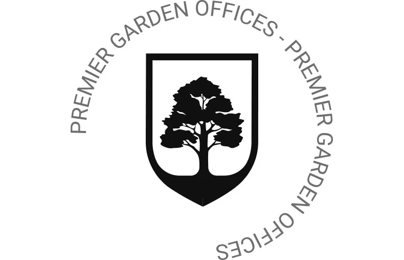 black logo premier garden offices
