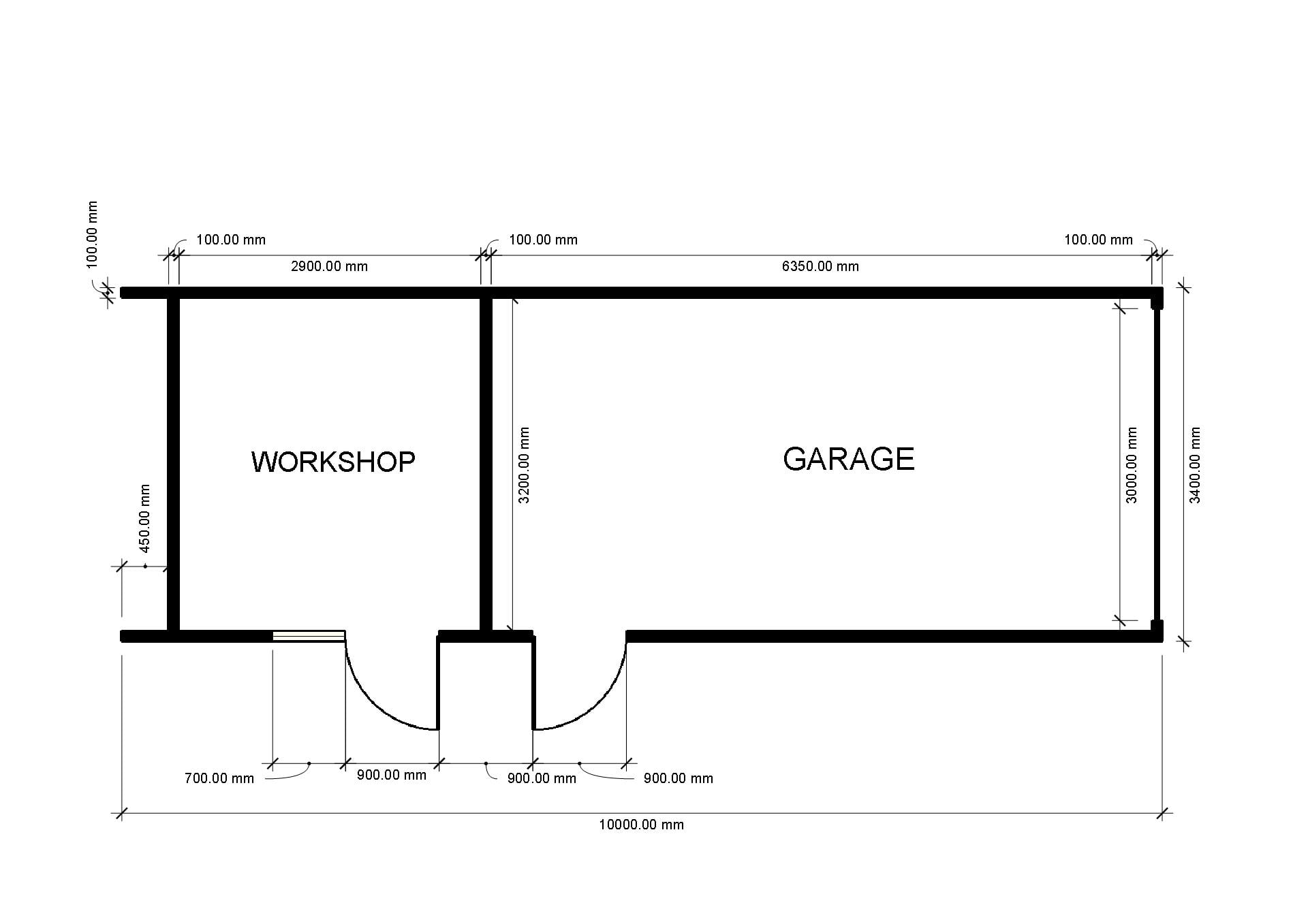 Garden Room Workshop Garage Floorplan